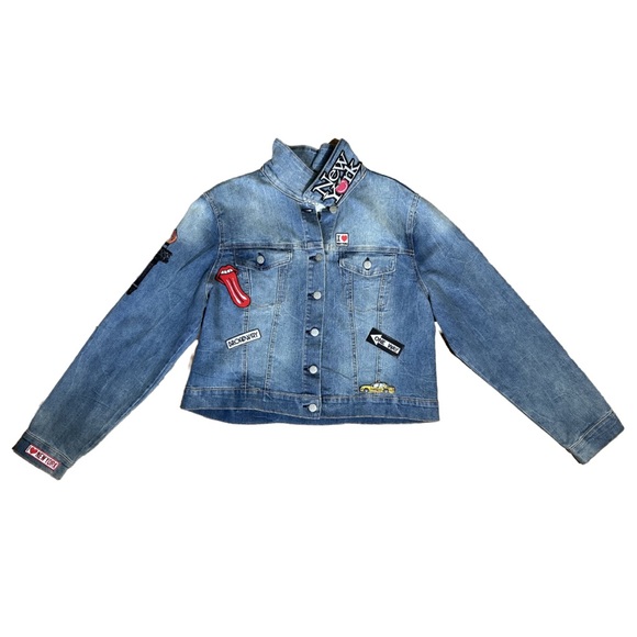 Custom Made New York City Denim Jean Jacket by Diamonds and Filth - Picture 2 of 3